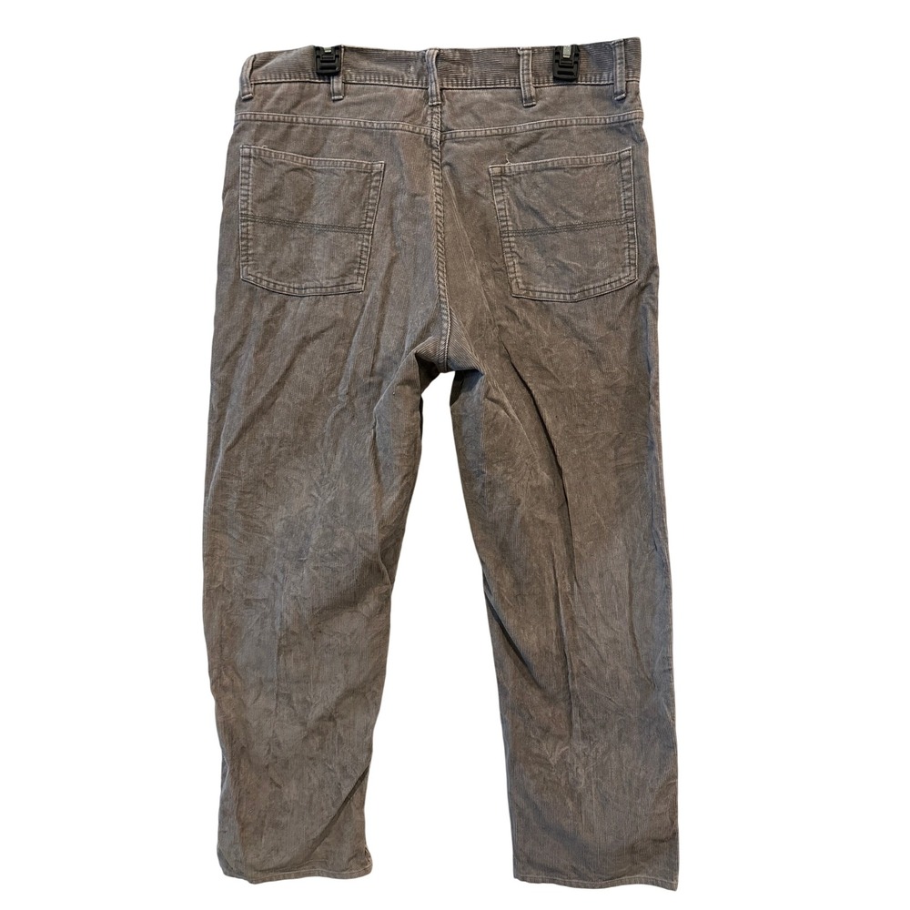 LL Bean Mens Gray Corduroy Pants Natural Fit 100% Cotton Straight Leg 34x31 - Picture 3 of 5